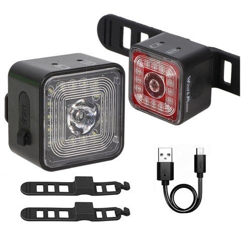 Lampka rowerowa 2w1 Alogy Bike Rear+Front Light Smart Latarka na rower wodoodporne światło na przód i tył 120lm IP66