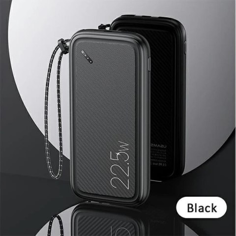 USAMS Powerbank PB56 10000mAh 22.5W 2xQC3.0+PD Fast Charge czarny/black 10KCD15101 (US-CD151)