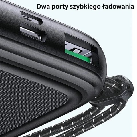 USAMS Powerbank PB56 10000mAh 22.5W 2xQC3.0+PD Fast Charge czarny/black 10KCD15101 (US-CD151)