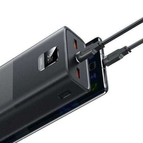 USAMS Powerbank PB68 30000mAh 65W QC3.0+PD Fast Charge + kabel USB-C/USB-C 100W czarny/black ATXLOGTC01 (US-CD185)