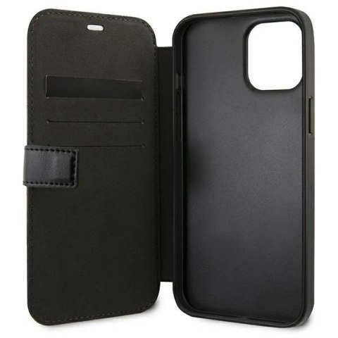 Etui na telefon BMW BMBKP13SPUCARTCBK do Apple iPhone 13 Mini 5,4" czarny/black bookcase M Collection PU Carbon Stripe