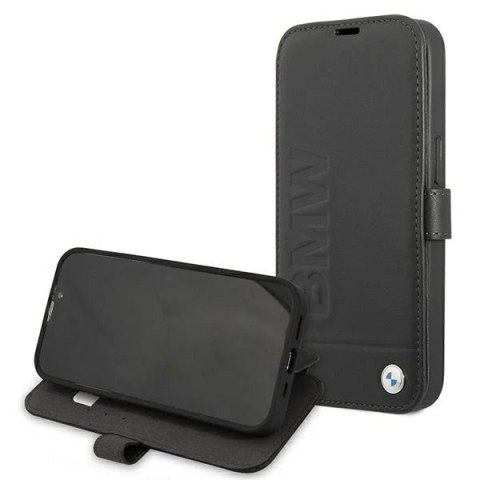 Etui na telefon BMW BMFLBKP13SSLLBK do Apple iPhone 13 Mini 5,4" czarny/black book Signature