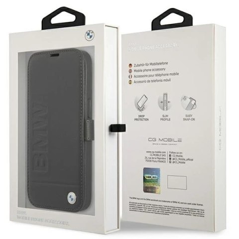 Etui na telefon BMW BMFLBKP13SSLLBK do Apple iPhone 13 Mini 5,4" czarny/black book Signature