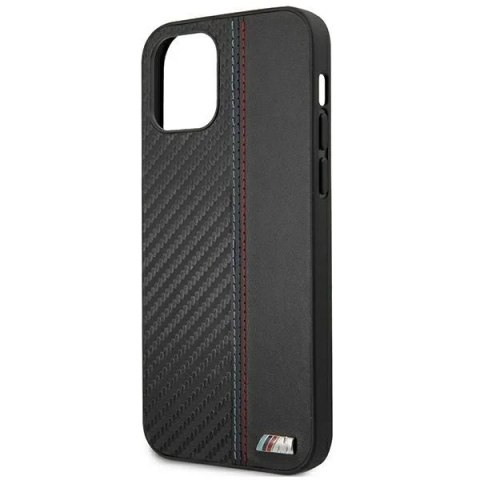 Etui na telefon BMW BMHCP12LMOCABK do Apple iPhone 12 Pro Max 6,7" czarny/black hardcase Carbon Tricolor