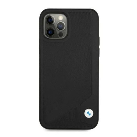 Etui na telefon BMW BMHCP12LRCDPK do Apple iPhone 12 Pro Max 6,7" czarny/black hardcase Leather Deboss