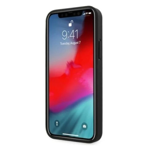 Etui na telefon BMW BMHCP12LRCDPK do Apple iPhone 12 Pro Max 6,7" czarny/black hardcase Leather Deboss