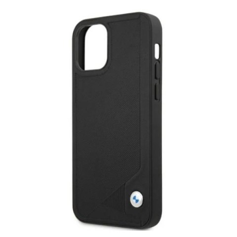 Etui na telefon BMW BMHCP12LRCDPK do Apple iPhone 12 Pro Max 6,7" czarny/black hardcase Leather Deboss