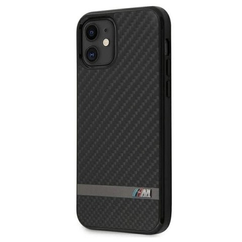 Etui na telefon BMW BMHCP12SASCFBK do Apple iPhone 12 Mini 5,4" czarny/black hardcase M Collection Carbon