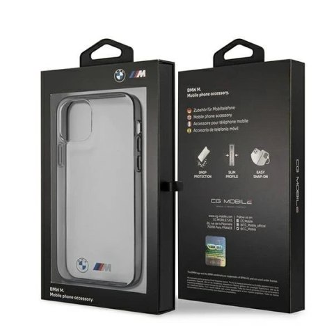 Etui na telefon BMW BMHCP12SMBTOK do Apple iPhone 12 Mini 5,4" transparent hardcase Sandblast