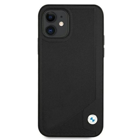 Etui na telefon BMW BMHCP12SRCDPK do Apple iPhone 12 Mini 5,4" czarny/black hardcase Leather Deboss