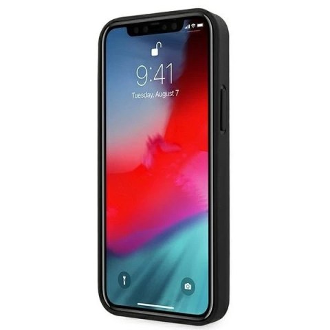 Etui na telefon BMW BMHCP12SRCDPK do Apple iPhone 12 Mini 5,4" czarny/black hardcase Leather Deboss