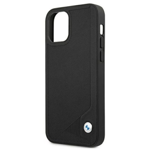 Etui na telefon BMW BMHCP12SRCDPK do Apple iPhone 12 Mini 5,4" czarny/black hardcase Leather Deboss