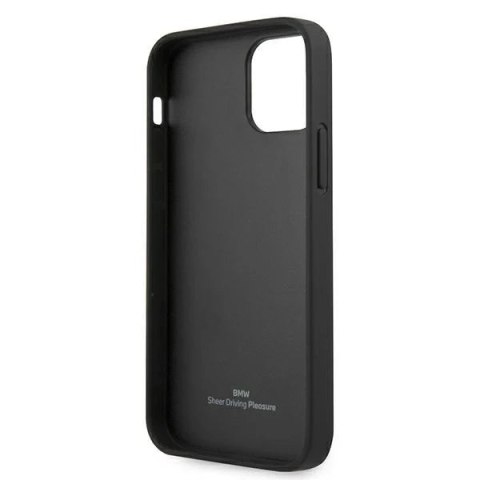 Etui na telefon BMW BMHCP12SRCDPK do Apple iPhone 12 Mini 5,4" czarny/black hardcase Leather Deboss