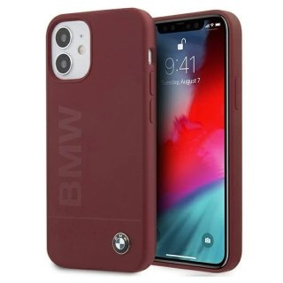 Etui na telefon BMW BMHCP12SSLBLRE do Apple iPhone 12 Mini 5,4" czerwony/red hardcase Silicone Signature Logo