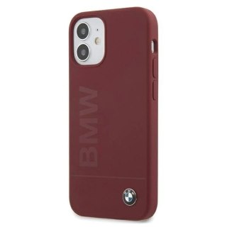 Etui na telefon BMW BMHCP12SSLBLRE do Apple iPhone 12 Mini 5,4" czerwony/red hardcase Silicone Signature Logo