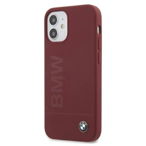 Etui na telefon BMW BMHCP12SSLBLRE do Apple iPhone 12 Mini 5,4" czerwony/red hardcase Silicone Signature Logo