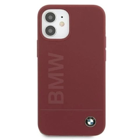 Etui na telefon BMW BMHCP12SSLBLRE do Apple iPhone 12 Mini 5,4" czerwony/red hardcase Silicone Signature Logo