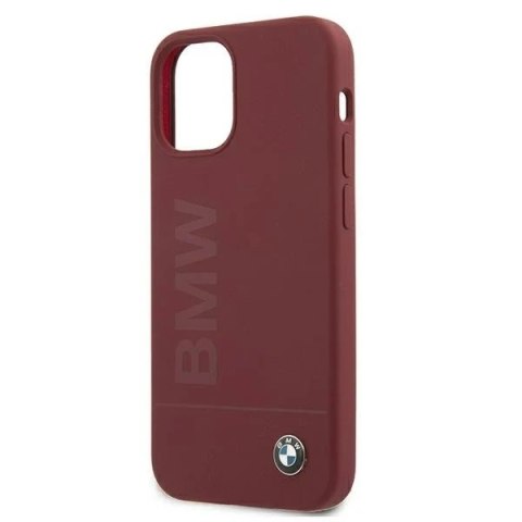 Etui na telefon BMW BMHCP12SSLBLRE do Apple iPhone 12 Mini 5,4" czerwony/red hardcase Silicone Signature Logo