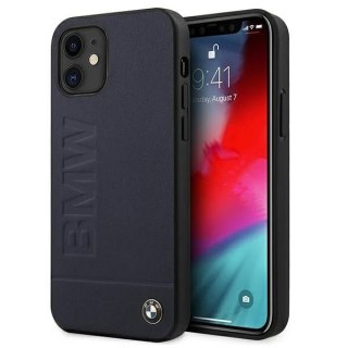 Etui na telefon BMW BMHCP12SSLLNA do Apple iPhone 12 Mini 5,4" granatowy/navy hardcase Signature Logo Imprint
