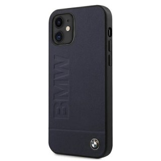 Etui na telefon BMW BMHCP12SSLLNA do Apple iPhone 12 Mini 5,4" granatowy/navy hardcase Signature Logo Imprint