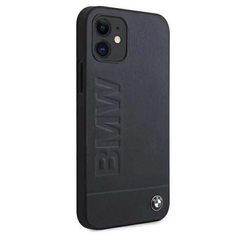 Etui na telefon BMW BMHCP12SSLLNA do Apple iPhone 12 Mini 5,4" granatowy/navy hardcase Signature Logo Imprint