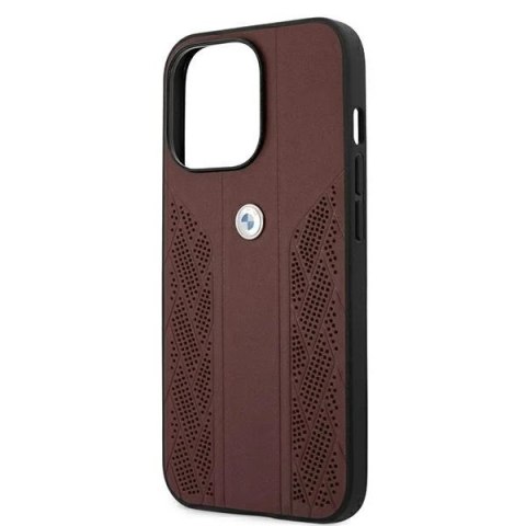 Etui na telefon BMW BMHCP13XRSPPR do Apple iPhone 13 Pro Max 6,7" czerwony/red hardcase Leather Curve Perforate
