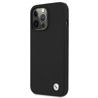 Etui na telefon BMW BMHCP13XSILBK do Apple iPhone 13 Pro Max 6,7" czarny/black hardcase Silicone Signature