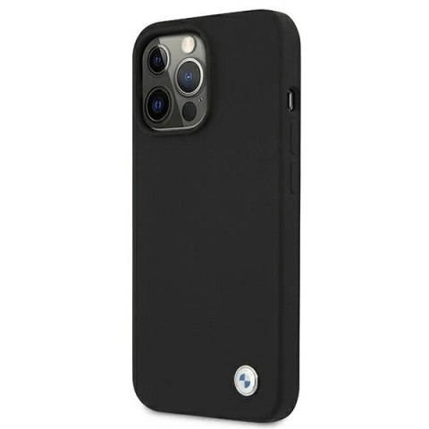 Etui na telefon BMW BMHCP13XSILBK do Apple iPhone 13 Pro Max 6,7" czarny/black hardcase Silicone Signature