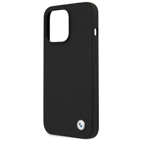 Etui na telefon BMW BMHCP13XSILBK do Apple iPhone 13 Pro Max 6,7" czarny/black hardcase Silicone Signature