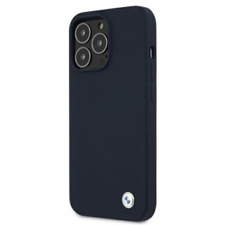 Etui na telefon BMW BMHCP13XSILNA do Apple iPhone 13 Pro Max 6,7" granatowy/navy hardcase Silicone Signature