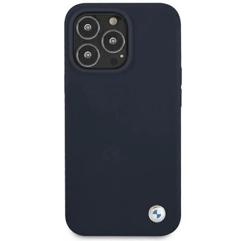 Etui na telefon BMW BMHCP13XSILNA do Apple iPhone 13 Pro Max 6,7" granatowy/navy hardcase Silicone Signature