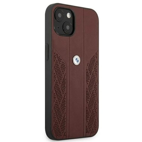Etui na telefon BMW BMHCP13SRSPPR do Apple iPhone 13 Mini 5,4" czerwony/red hardcase Leather Curve Perforate