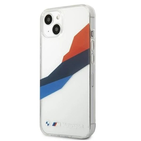 Etui na telefon BMW BMHCP13SSKTGT do Apple iPhone 13 Mini 5,4" transparent hardcase Motorsport Tricolor