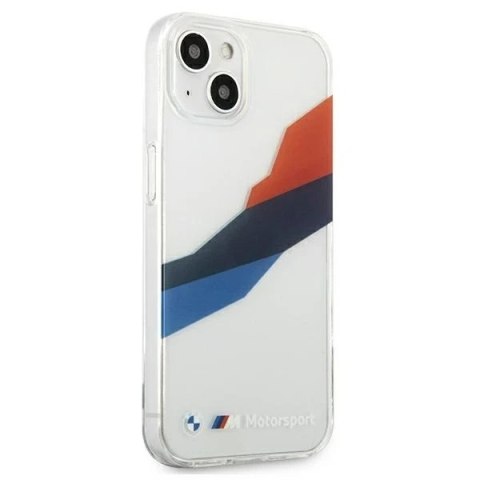 Etui na telefon BMW BMHCP13SSKTGT do Apple iPhone 13 Mini 5,4" transparent hardcase Motorsport Tricolor