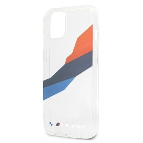 Etui na telefon BMW BMHCP13SSKTGT do Apple iPhone 13 Mini 5,4" transparent hardcase Motorsport Tricolor