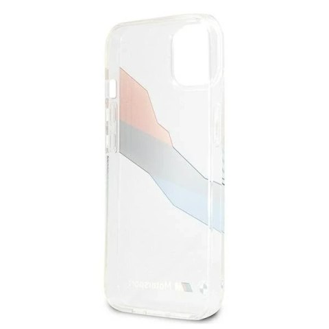 Etui na telefon BMW BMHCP13SSKTGT do Apple iPhone 13 Mini 5,4" transparent hardcase Motorsport Tricolor