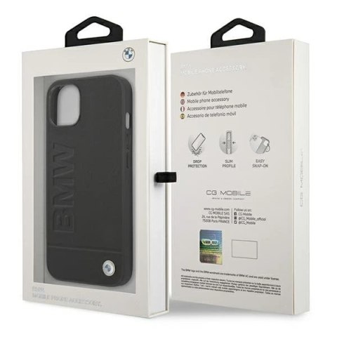 Etui na telefon BMW BMHCP13SSLLBK do Apple iPhone 13 Mini 5,4" czarny/black hardcase Signature Logo Imprint
