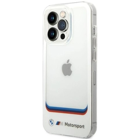 Etui na telefon BMW BMHCP14X22HMCH do Apple iPhone 14 Pro Max 6,7" biały/white Transparent Center