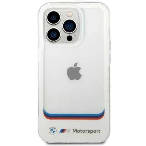 Etui na telefon BMW BMHCP14X22HMCH do Apple iPhone 14 Pro Max 6,7" biały/white Transparent Center