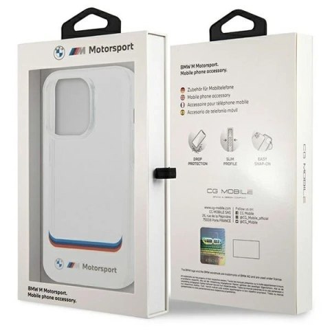 Etui na telefon BMW BMHCP14X22HMCH do Apple iPhone 14 Pro Max 6,7" biały/white Transparent Center