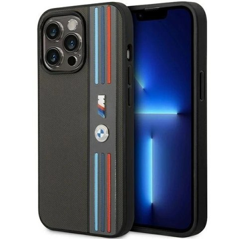 Etui na telefon BMW BMHCP14L22PPMA do Apple iPhone 14 Pro 6,1" szary/grey Tricolor M Collection