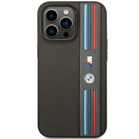 Etui na telefon BMW BMHCP14L22PPMA do Apple iPhone 14 Pro 6,1" szary/grey Tricolor M Collection