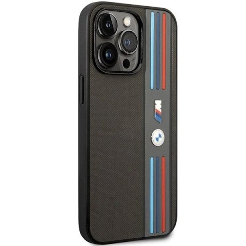 Etui na telefon BMW BMHCP14L22PPMA do Apple iPhone 14 Pro 6,1" szary/grey Tricolor M Collection