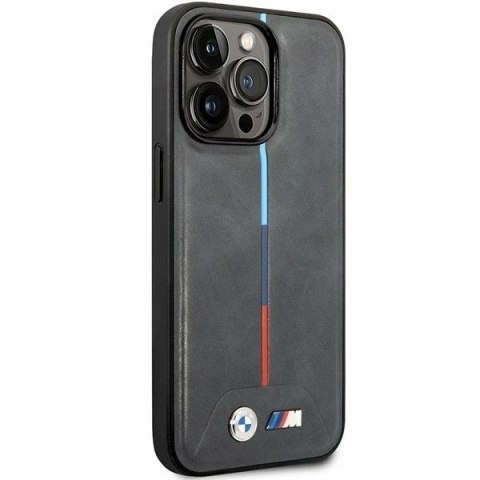 Etui na telefon BMW BMHCP14L22PVTA do Apple iPhone 14 Pro 6,1" szary/grey Quilted Tricolor