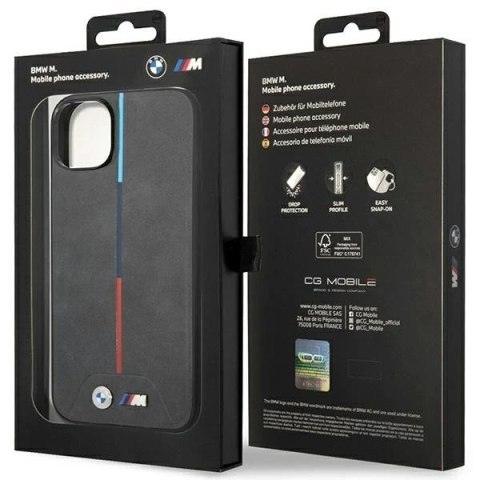 Etui na telefon BMW BMHCP14M22PVTA do Apple iPhone 14 Plus 6,7" szary/grey Quilted Tricolor