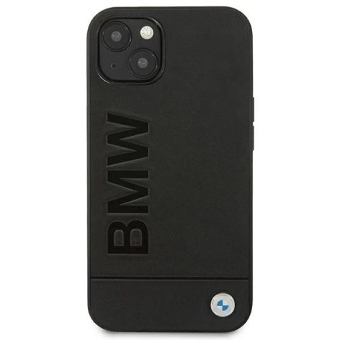 Etui na telefon BMW BMHCP14MSLLBK do Apple iPhone 14 Plus 6,7" czarny/black Leather Stamp