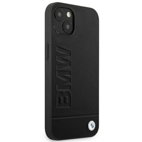 Etui na telefon BMW BMHCP14MSLLBK do Apple iPhone 14 Plus 6,7" czarny/black Leather Stamp