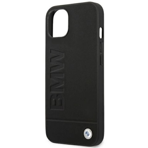 Etui na telefon BMW BMHCP14MSLLBK do Apple iPhone 14 Plus 6,7" czarny/black Leather Stamp
