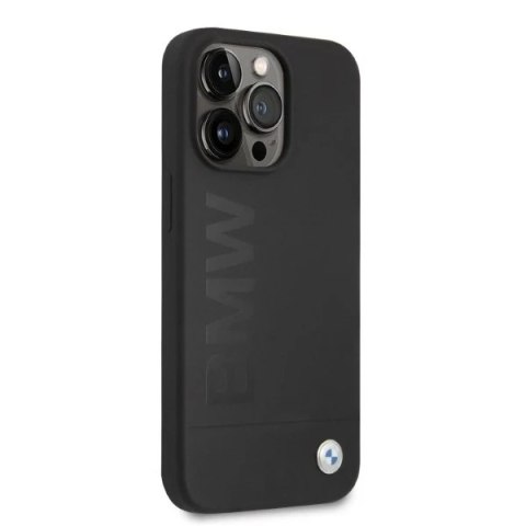 Etui na telefon BMW BMHMP13XSLBLBK do Apple iPhone 13 Pro Max 6,7" czarny/black hardcase Silicone Signature Logo Magsafe