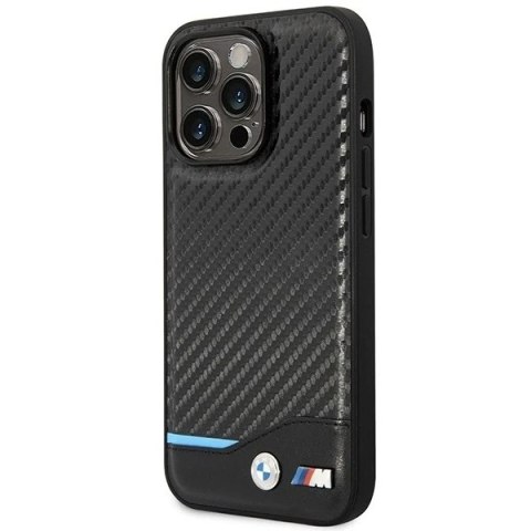 Etui na telefon BMW BMHMP14L22NBCK do Apple iPhone 14 Pro 6,1" czarny/black Carbon MagSafe